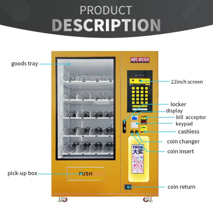 Distributore automatico felice/fortunato di mistero di HUIZU della scatola con il touch screen a 22 pollici