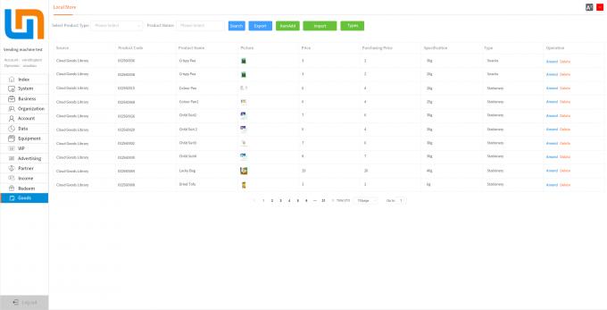 I distributori automatici combinati della pagina del metallo WM22T1-J1 valutano lo schermo attivabile al tatto azionato facile per annunciare