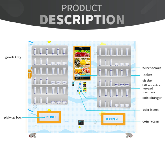 Distributori automatici automatici della carta di credito di grande capacità del micron WM22T1 per i prodotti di cura di pelle cosmetici