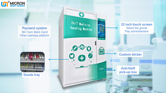 Distributore automatico medico della droga dell'OEM con il sistema di controllo a distanza