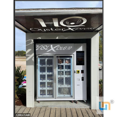 Distributore automatico a armadietto congelatore a capacità personalizzabile con refrigerante R290 efficiente -22℃~20℃ per la vendita di carni e frutti di mare surgelati