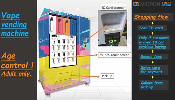Distributore automatico commerciale di POP del touch screen di Eectronic per la pubblicità