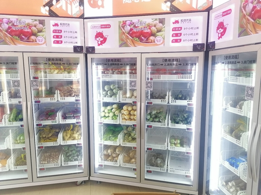 Il distributore automatico astuto al minuto incustodito del frigorifero per la gru a benna sana N dell'alimento va frigorifero