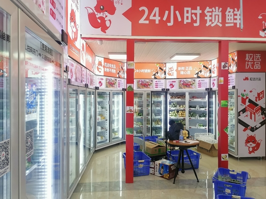 Il distributore automatico astuto al minuto incustodito del frigorifero per la gru a benna sana N dell'alimento va frigorifero