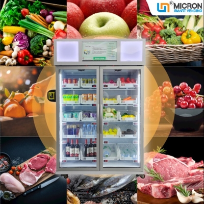 L'uovo R290 dei frutti di mare ha refrigerato la vendita del frigorifero di Smart del distributore automatico con il lettore di schede