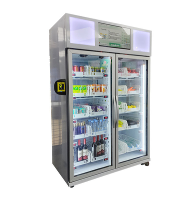 L'uovo R290 dei frutti di mare ha refrigerato la vendita del frigorifero di Smart del distributore automatico con il lettore di schede