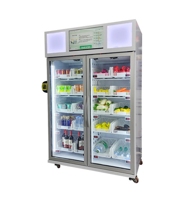 L'uovo R290 dei frutti di mare ha refrigerato la vendita del frigorifero di Smart del distributore automatico con il lettore di schede