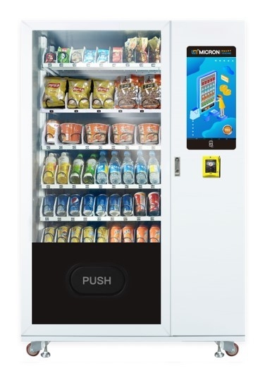 Distributore automatico a 22 pollici di vendita caldo della bevanda dello spuntino del touch screen con il sistema di raffreddamento in scuole
