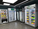 distributore automatico astuto del frigorifero con la verdura di vendita del lettore della carta di credito, frutta, congelato