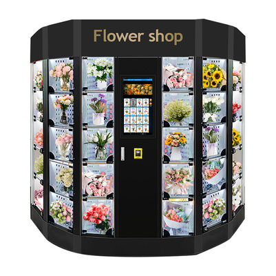 Personalizza il tuo negozio Fresco Fiore Friggitore Armadietto Vending Machine Con Nayax Card Reader Monete Pagamenti in contanti