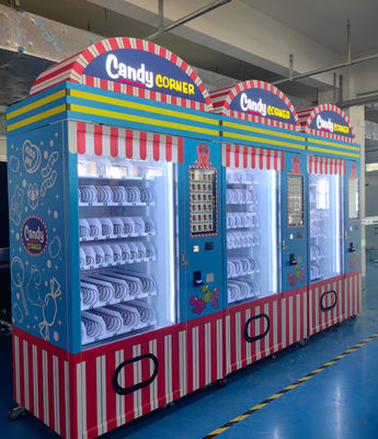 Comodo distributore di snack da 300 kg con sistema di back-end intelligente e touch screen da 21,5 pollici