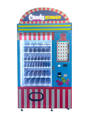 Comodo schermo tattile 21.5 pollici snack vending machine con doppia porta in vetro temperato