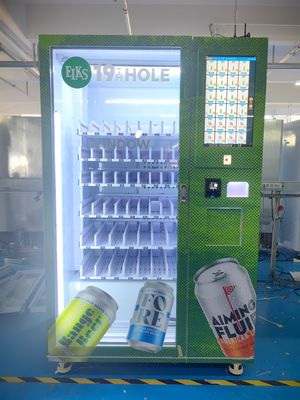 Macchina distributrice di snack alimentare a doppio vetro con schermo tattile da 21,5 pollici e 6 piani * 10 slot
