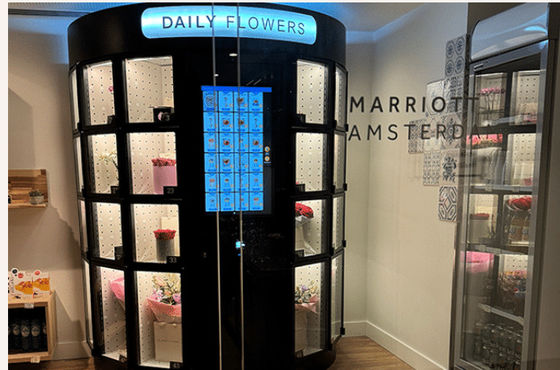 Macchina per vendere fiori freschi da 420 kg con telaio in lamiera di metallo resistente