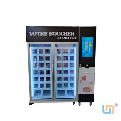 Distributore automatico a armadietto congelatore a capacità personalizzabile con refrigerante R290 efficiente -22℃~20℃ per la vendita di carni e frutti di mare surgelati