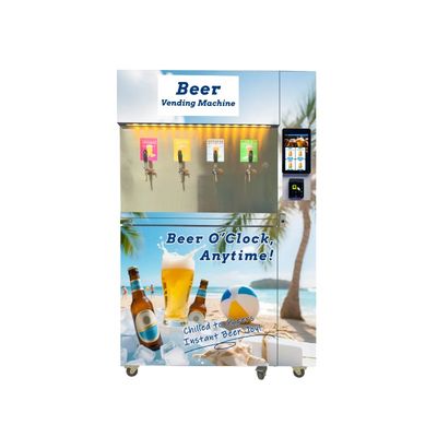 Autoservizio 5-8°C Macchina di vendita di birra fresca e fredda con 4 opzioni di birra per bar e caffetterie