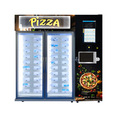 Macchina venditrice di pizza a 40 armadietti con scaffale a microonde da -22°C a 20°C