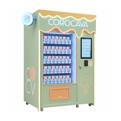 Distributore automatico di alimenti surgelati progettato per supportare la crescita della vendita al dettaglio di gelati attraverso la conservazione a freddo e un facile accesso ai prodotti