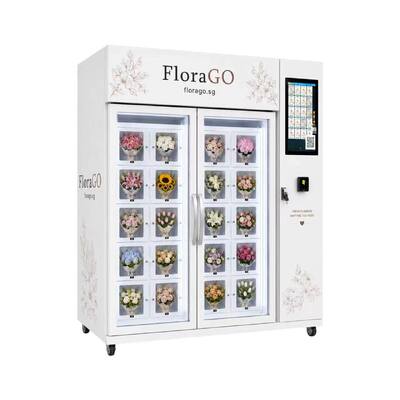 Macchine per vendere fiori dotate di controllo intelligente dell'inventario e compartimenti frigoriferi per vendere fiori freschi in qualsiasi momento