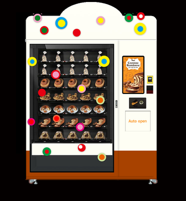 Cupcake Salad Automatic Vending Machine Middle Pick Up With Elevator Conveyor Belt And Touch Screen
