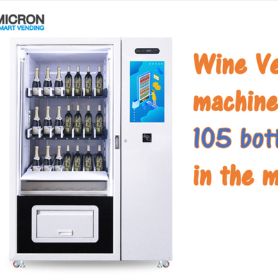 Red Wine Smart Vending Machine With Age Recognition System Support Paper Money