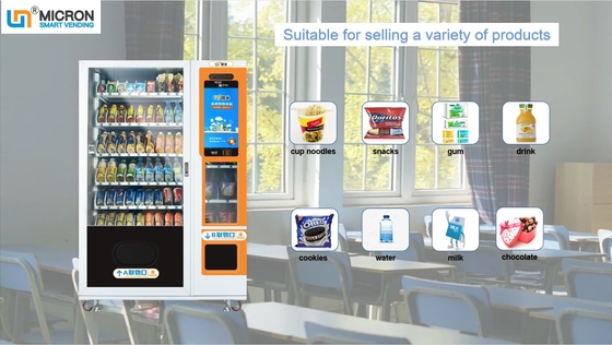 Distributore automatico del contenitore di pranzo e di alimento con il sistema di controllo di Internet (telemetria), micron